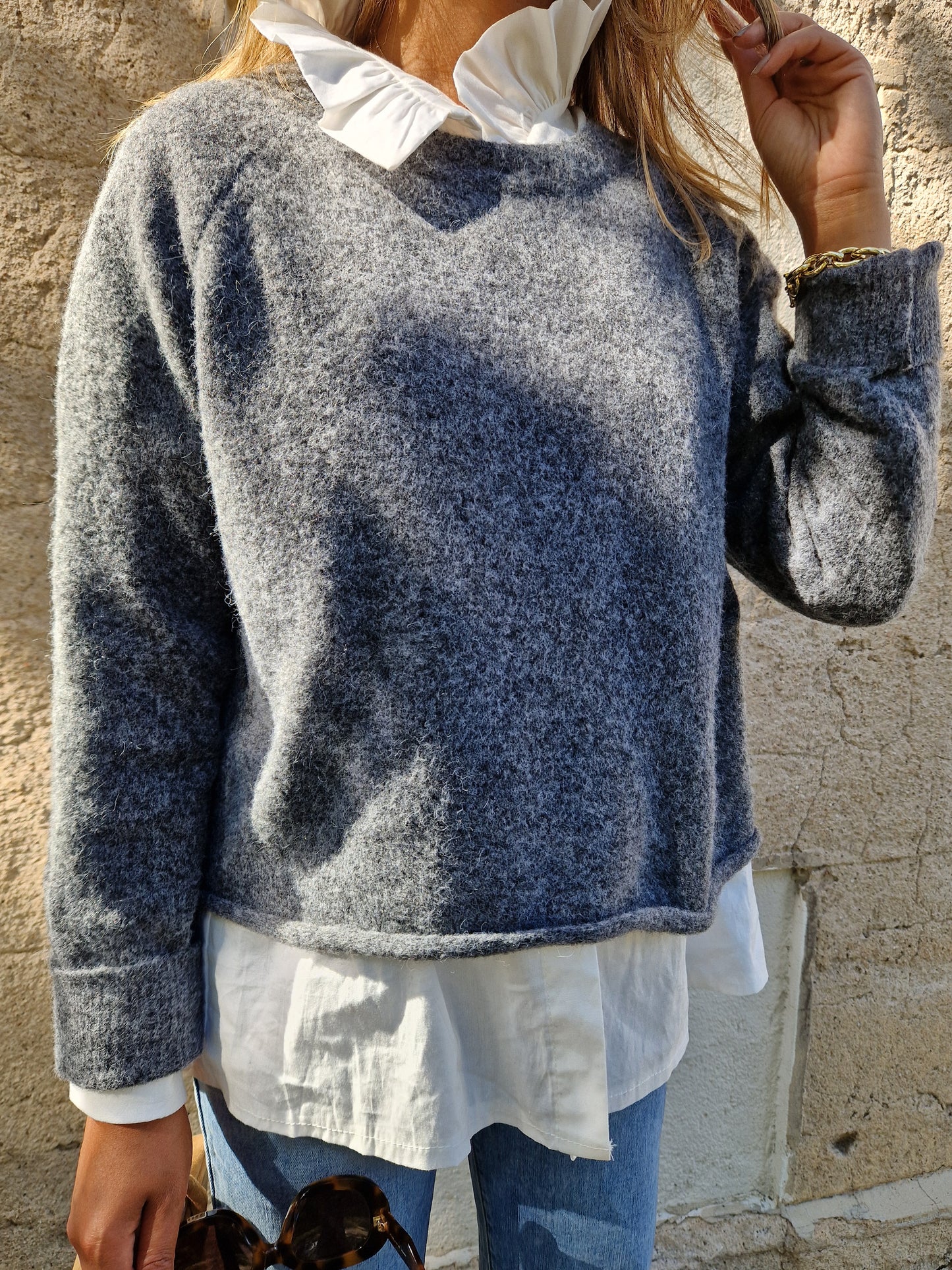 Pull Capucine gris