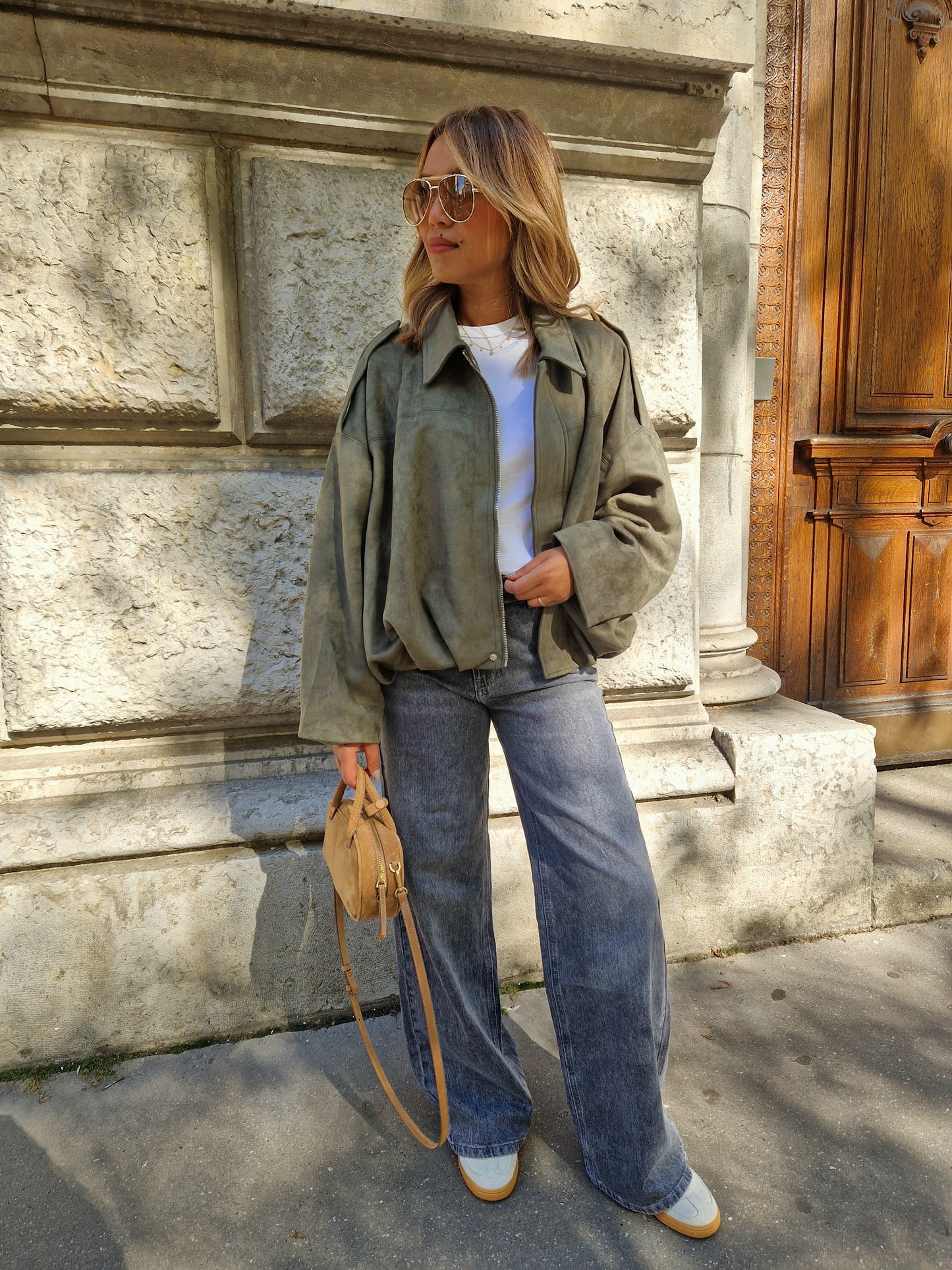 Veste bomber kaki