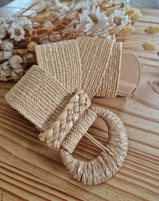 Ceinture Camélia beige foncée