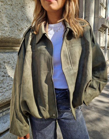 Veste bomber kaki