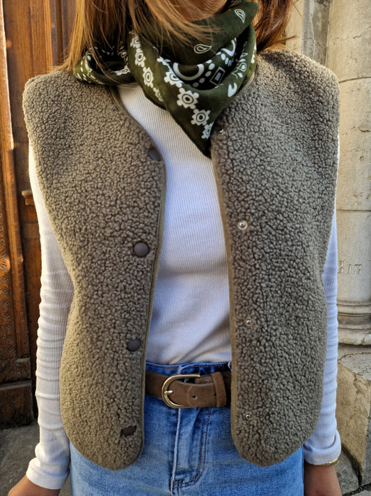 Gilet Lucien kaki