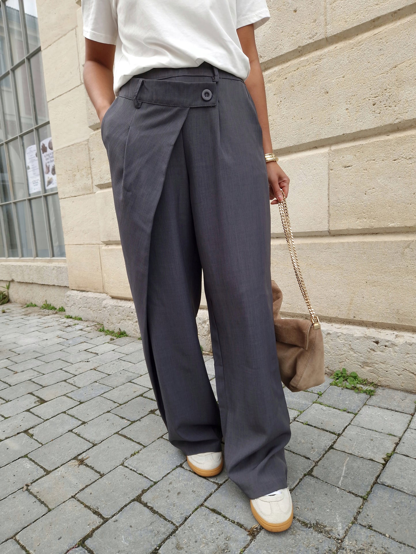 Pantalon Céline Gris