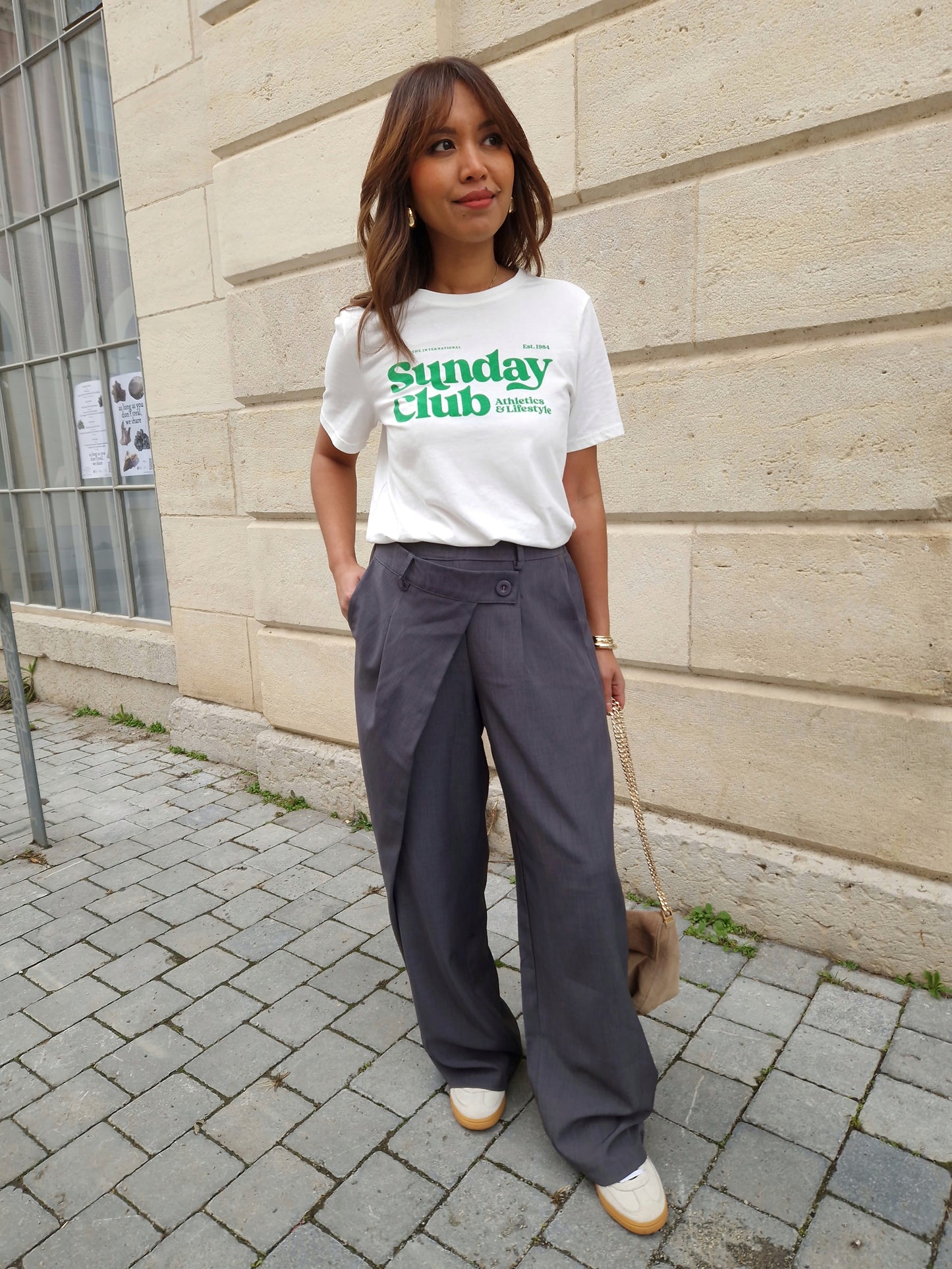Pantalon Céline Gris
