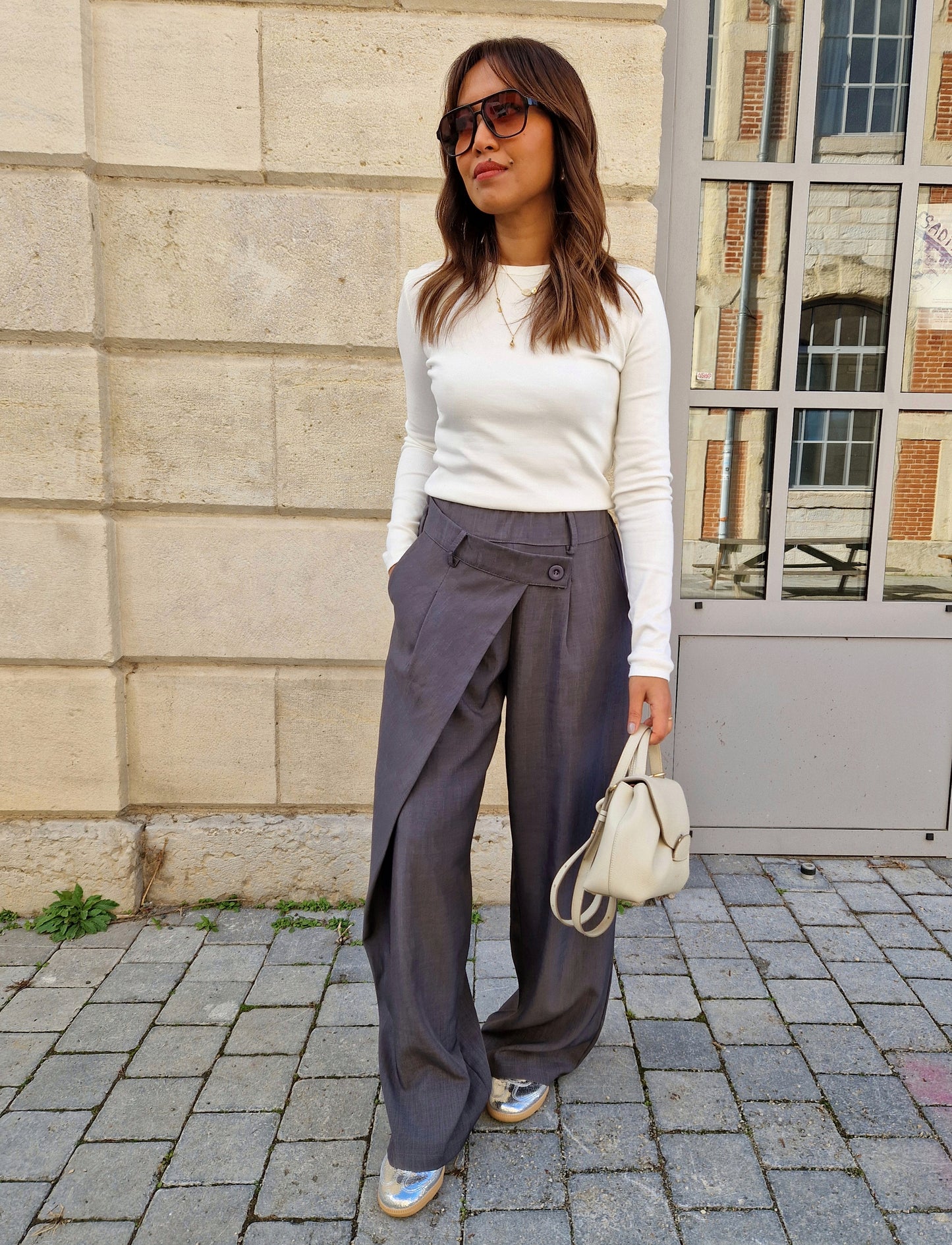 Pantalon Céline Gris