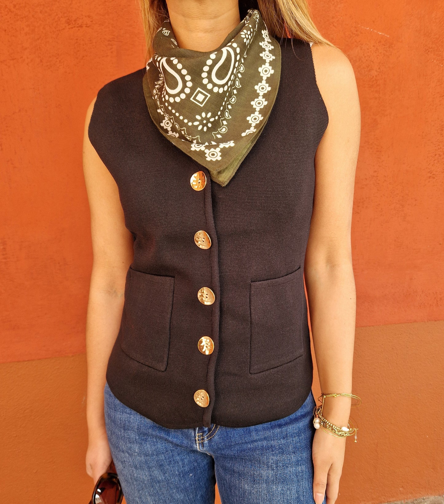 Foulard Bandana kaki