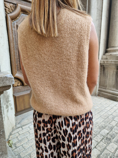 Gilet sans manche Angelo camel