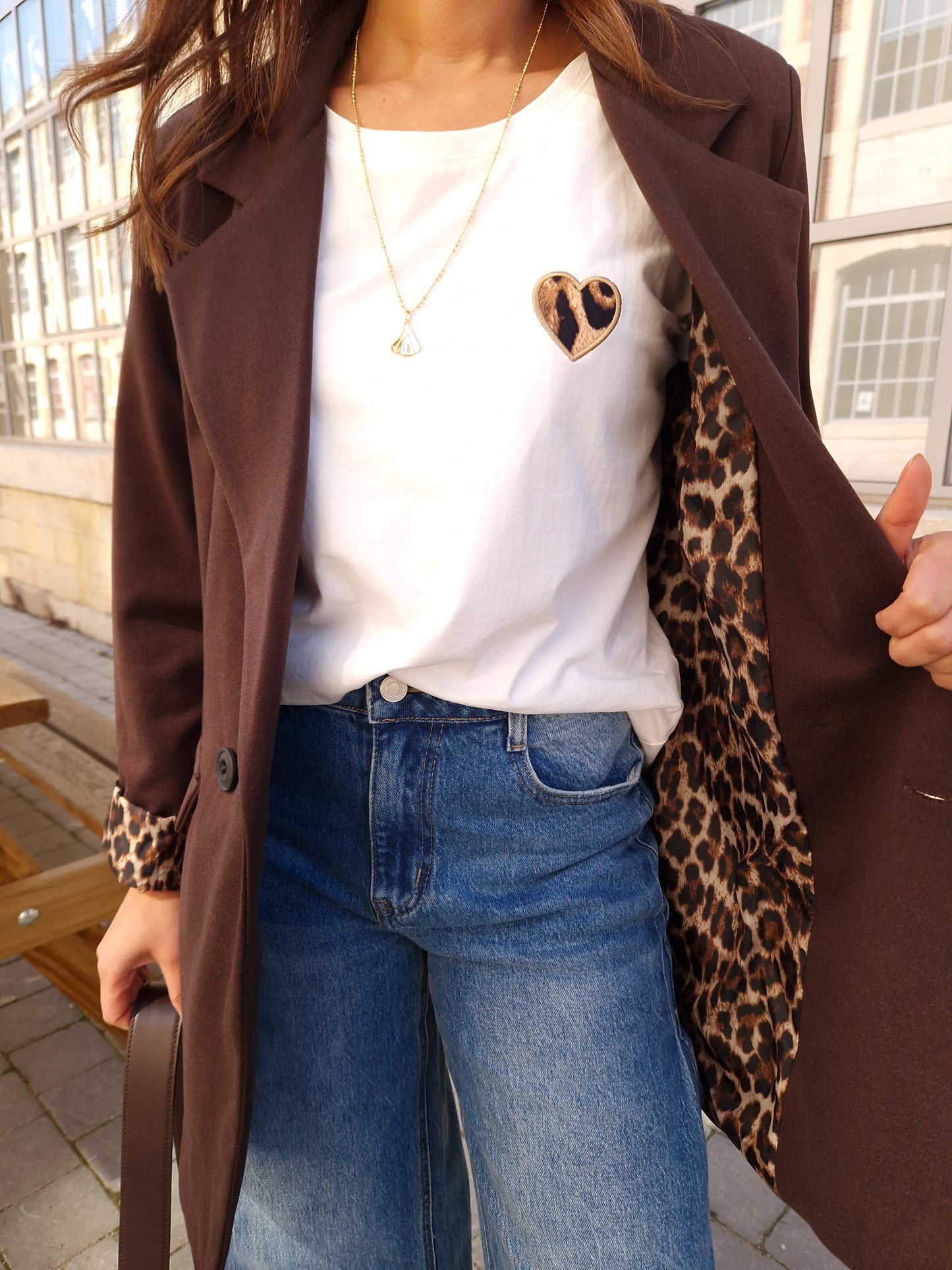 Blazer Léopard Brun