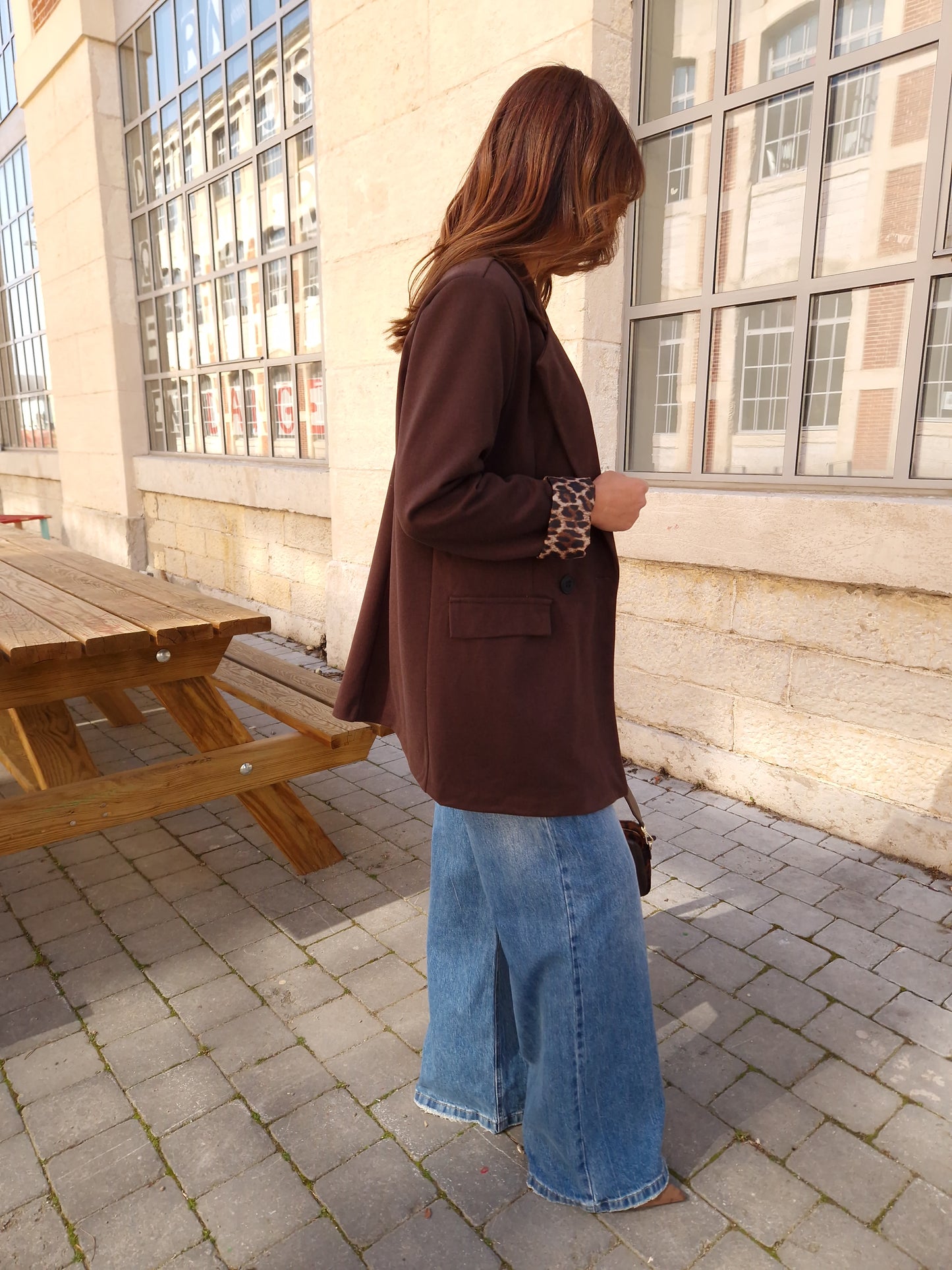 Blazer Léopard Brun