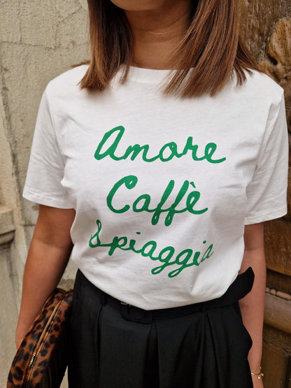 T-shirt Spiaggia vert