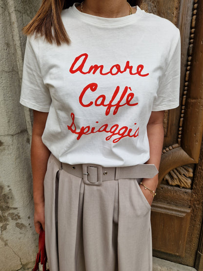 T-shirt Spiaggia rouge