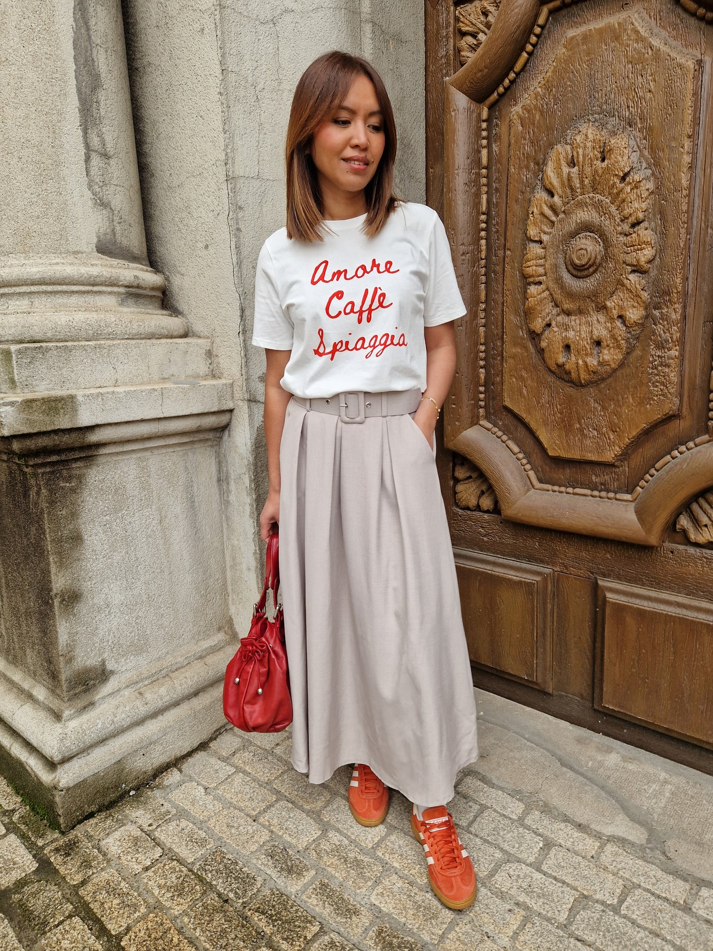 Jupe Lara beige taupe