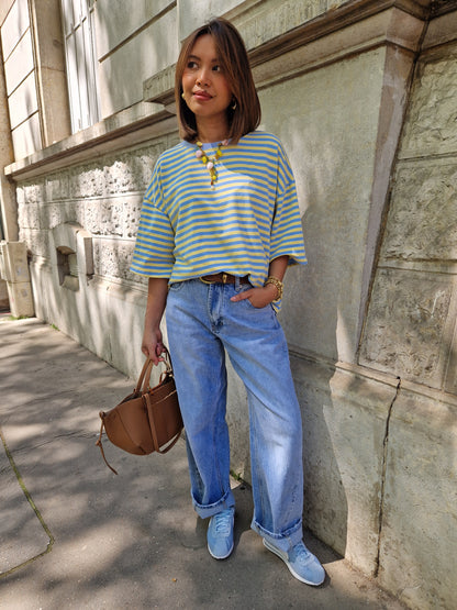T-shirt Baptiste bleu
