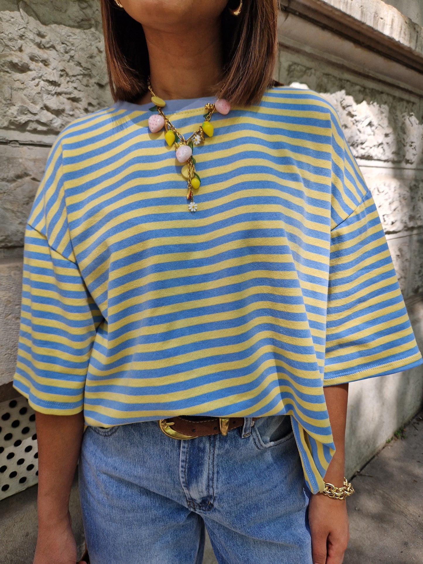 T-shirt Baptiste bleu