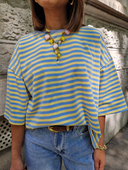 T-shirt Baptiste bleu