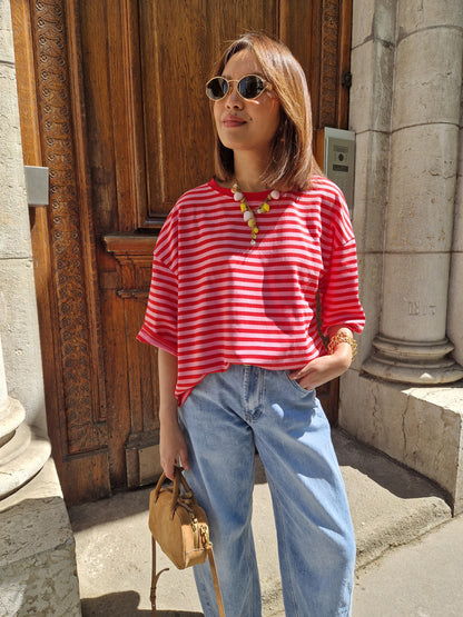 T-shirt Baptiste rouge