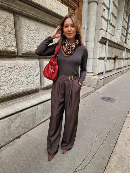 Pantalon Daniela marron