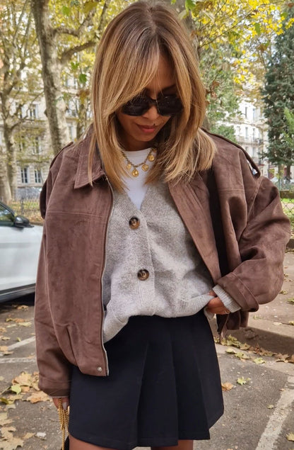 Veste bomber marron
